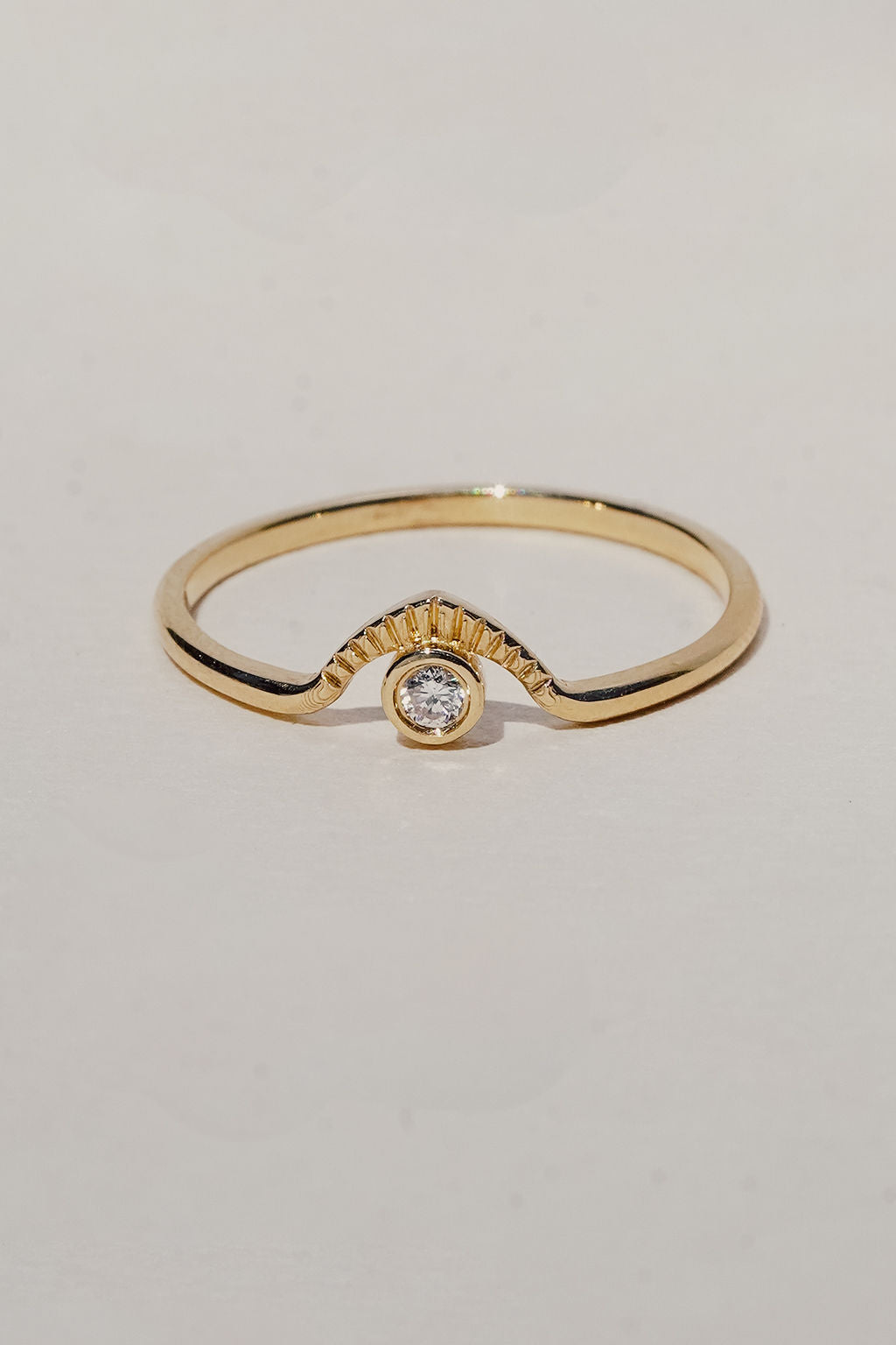 Corrie Ring / White Diamond + 14K Gold