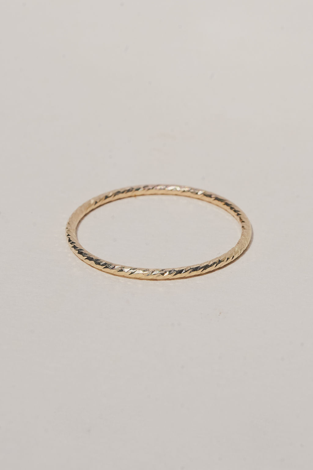 14K Gold Sparkle Stacking Ring