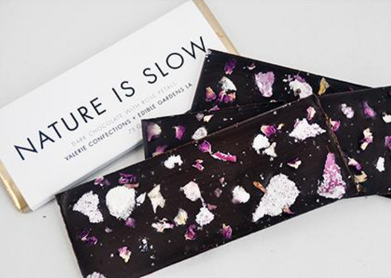 Nature is Slow / Dark Chocolate with Rose Petals