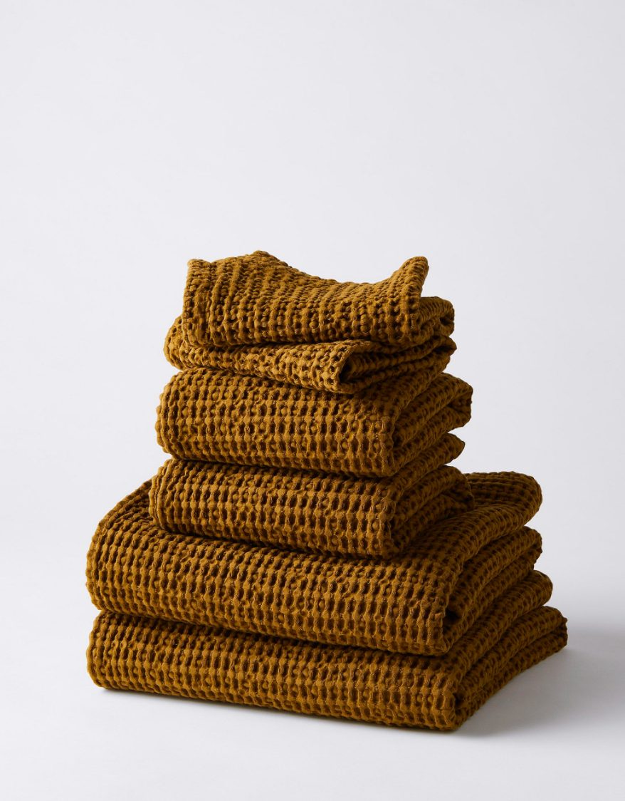 Cotton Waffle Weave Towel / Bronze