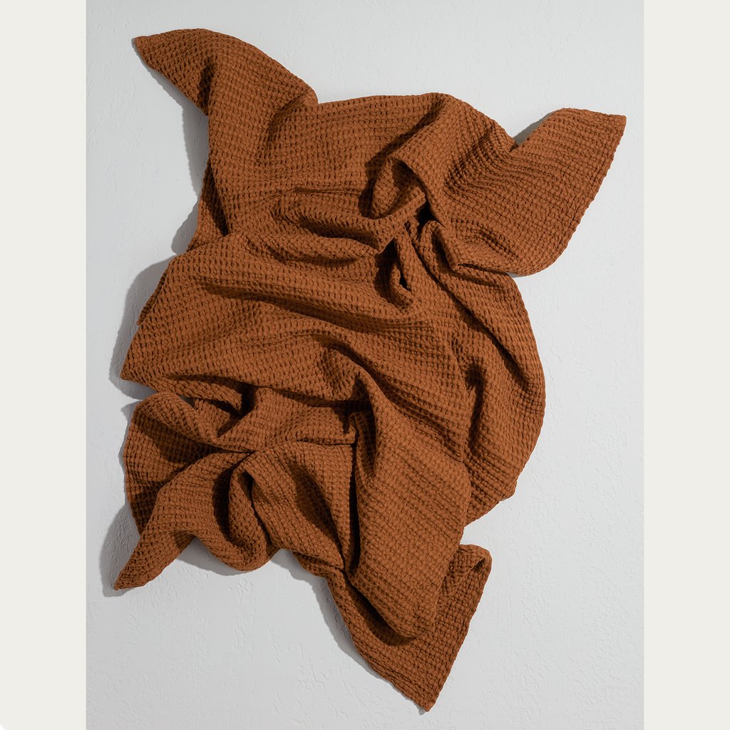 Cotton Waffle Weave Towel / Terracotta