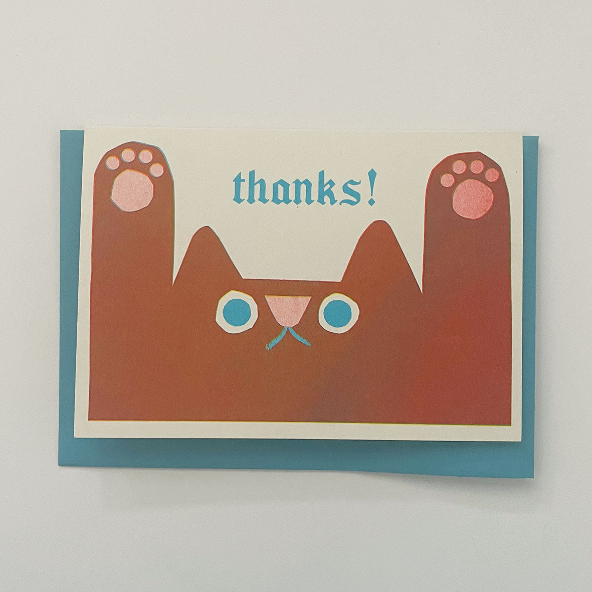 Thanks Cat Greeting Card