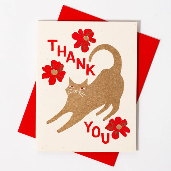 Cat Thank You Greeting Card