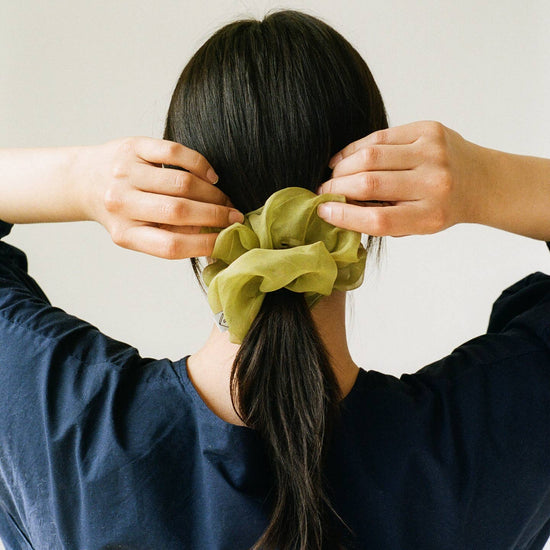 Sheer Plant-Dyed Silk Scrunchie