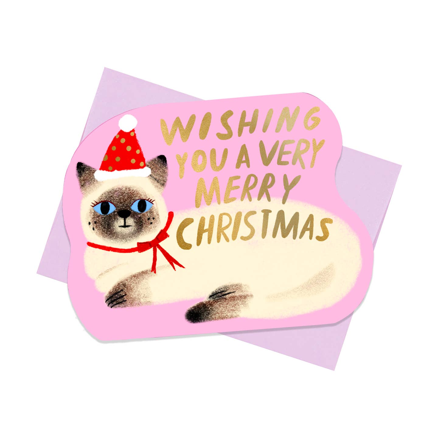 Merry Christmas Cat Greeting Card