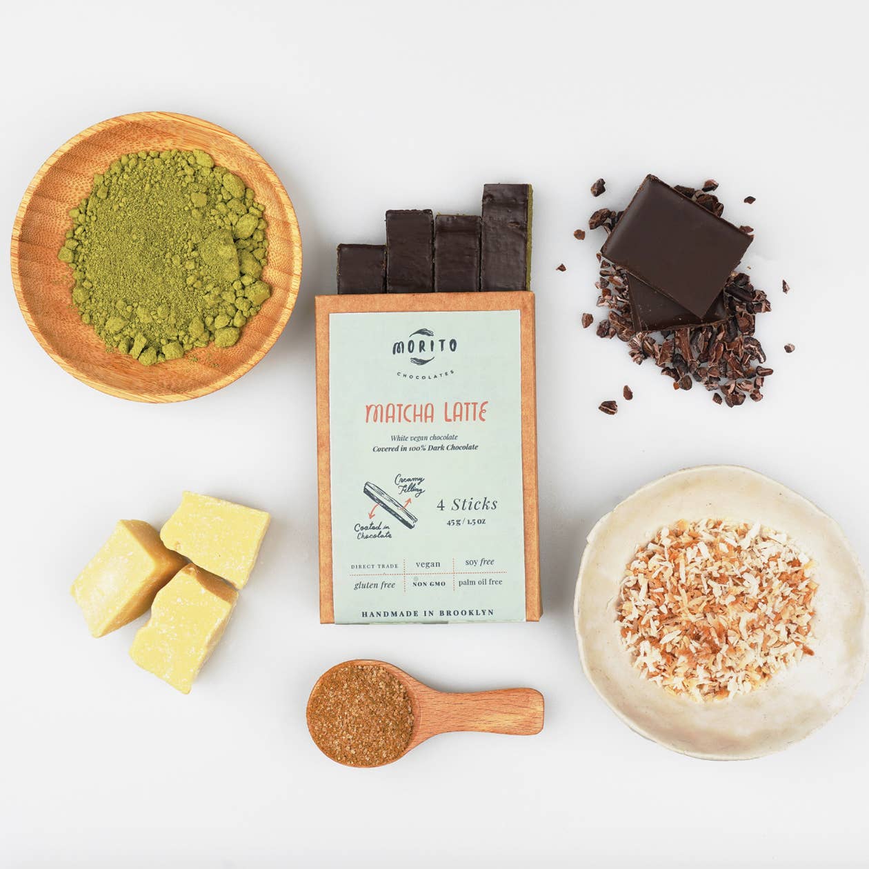 Matcha Latte Chocolate Sticks