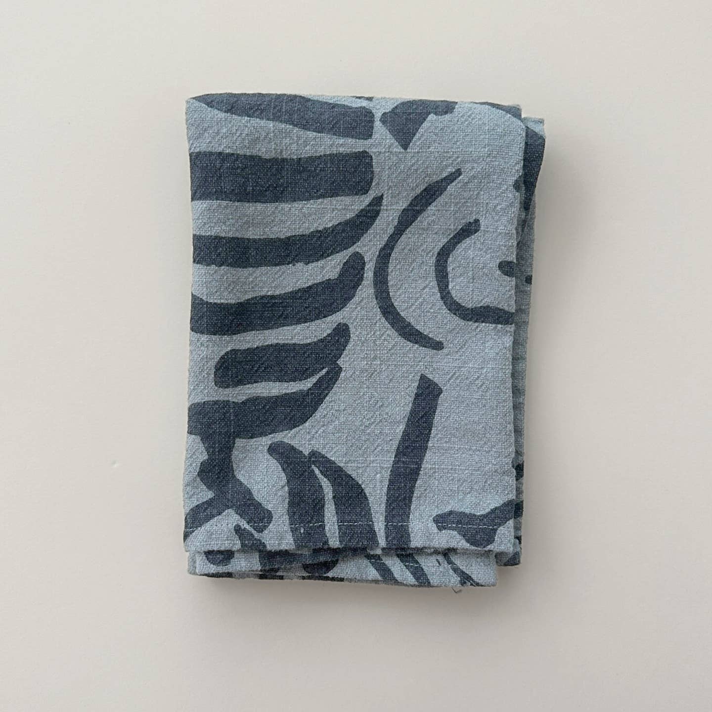 Textured Tea Towel in Stone Blue / Single