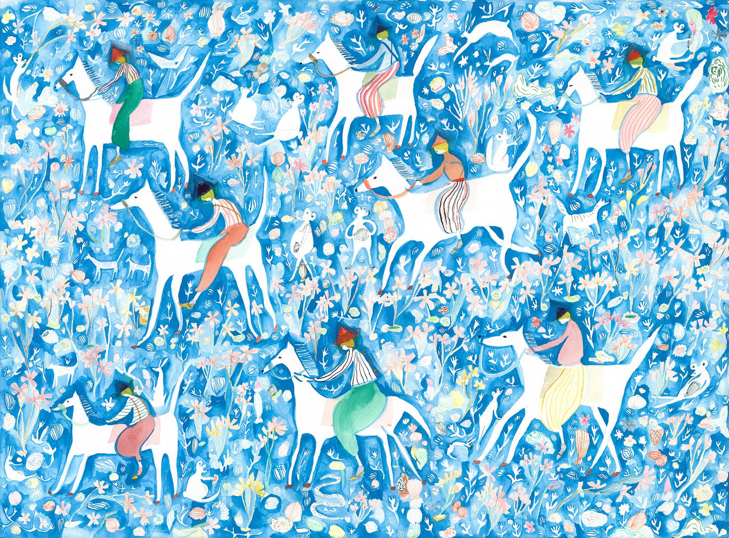 Blue Bell Riders Print