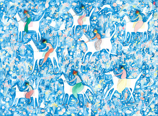 Blue Bell Riders Print