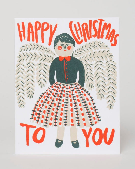 Happy Christmas Angel Greeting Card
