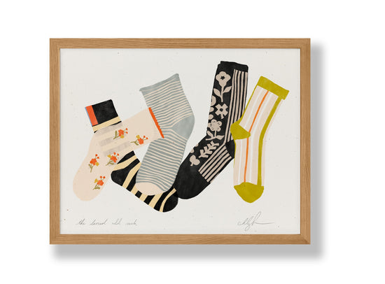 Load image into Gallery viewer, The Darned Odd Sock Print
