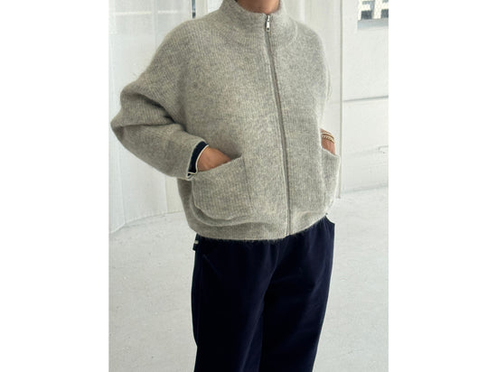 Alpaca Zip Front Jacket