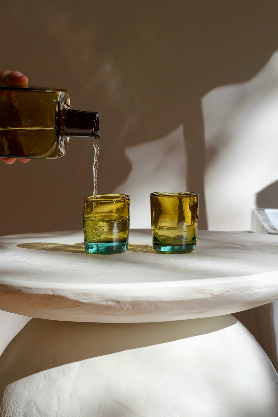Sunflower Handblown Carafe