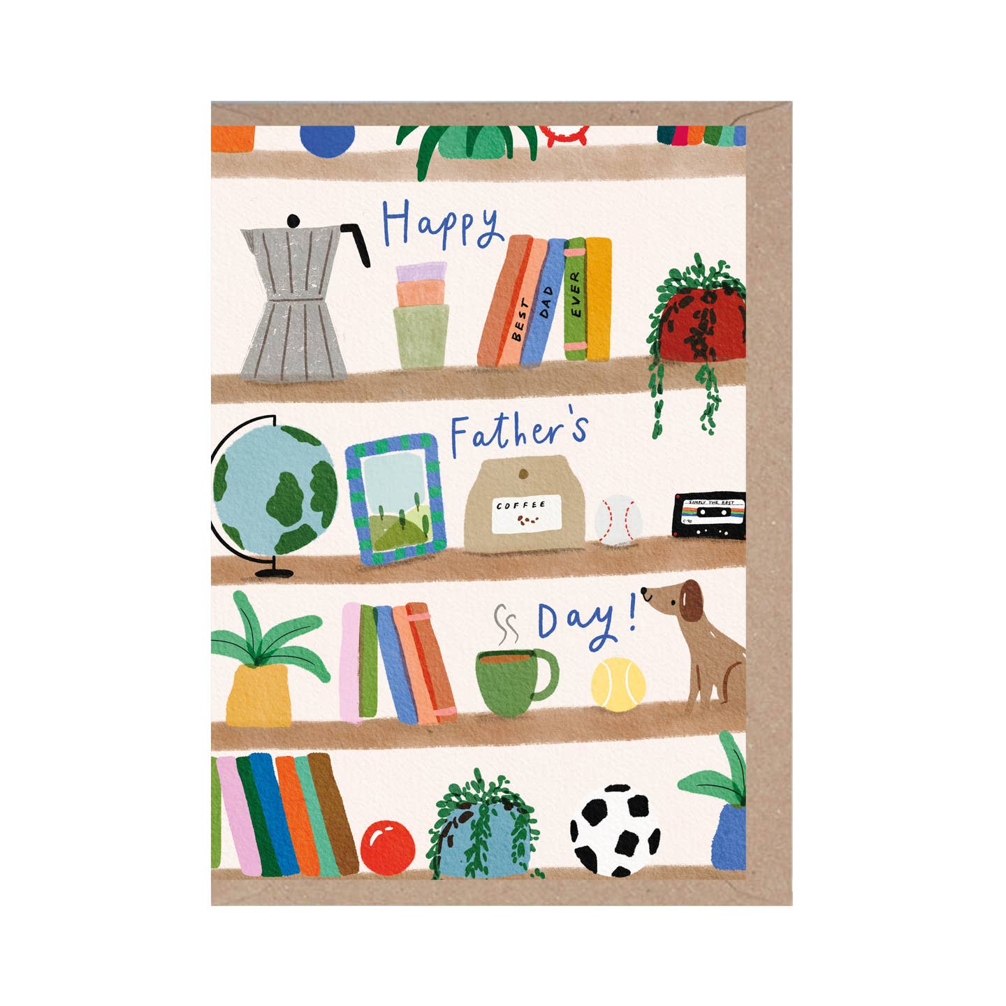 Father's Day Bookshelf Greeting Card