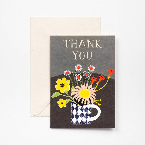 Thank You Mug Vase Greeting Card
