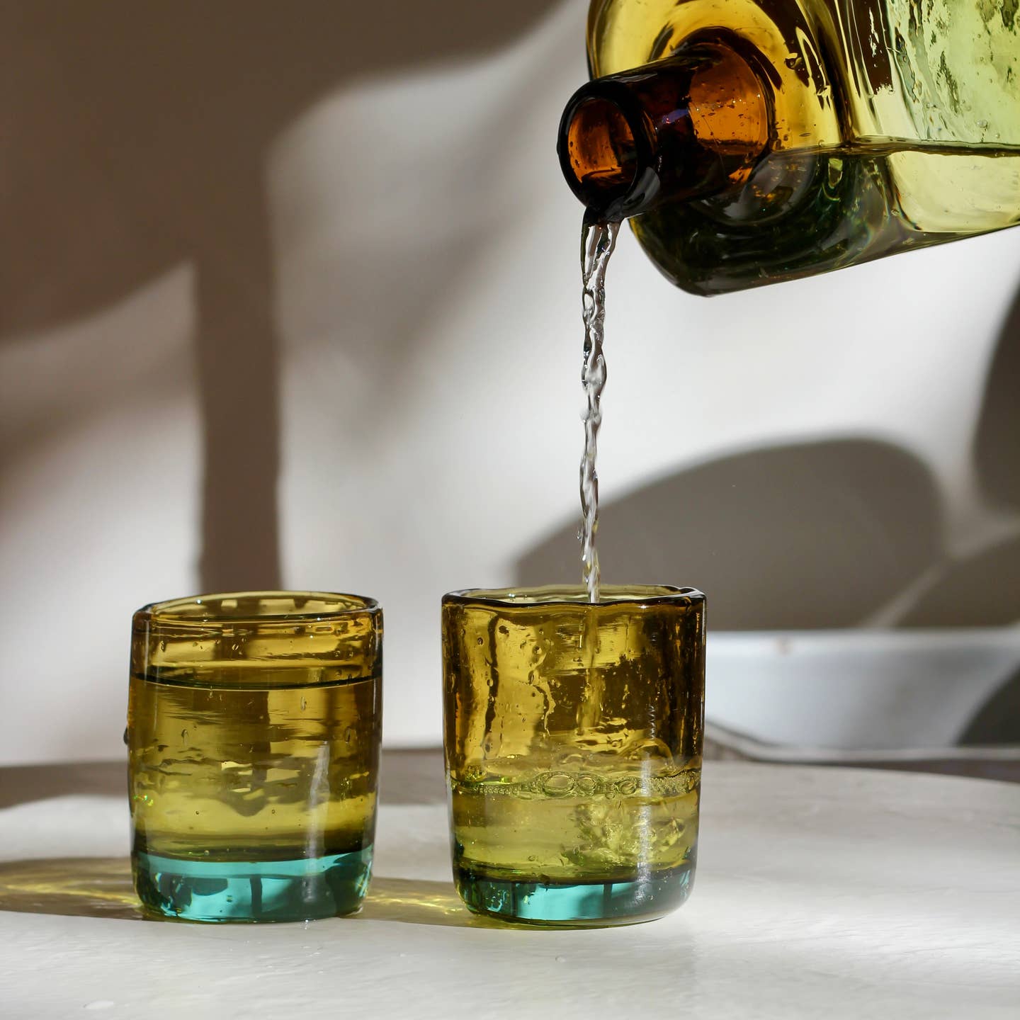 Sunflower Handblown Carafe