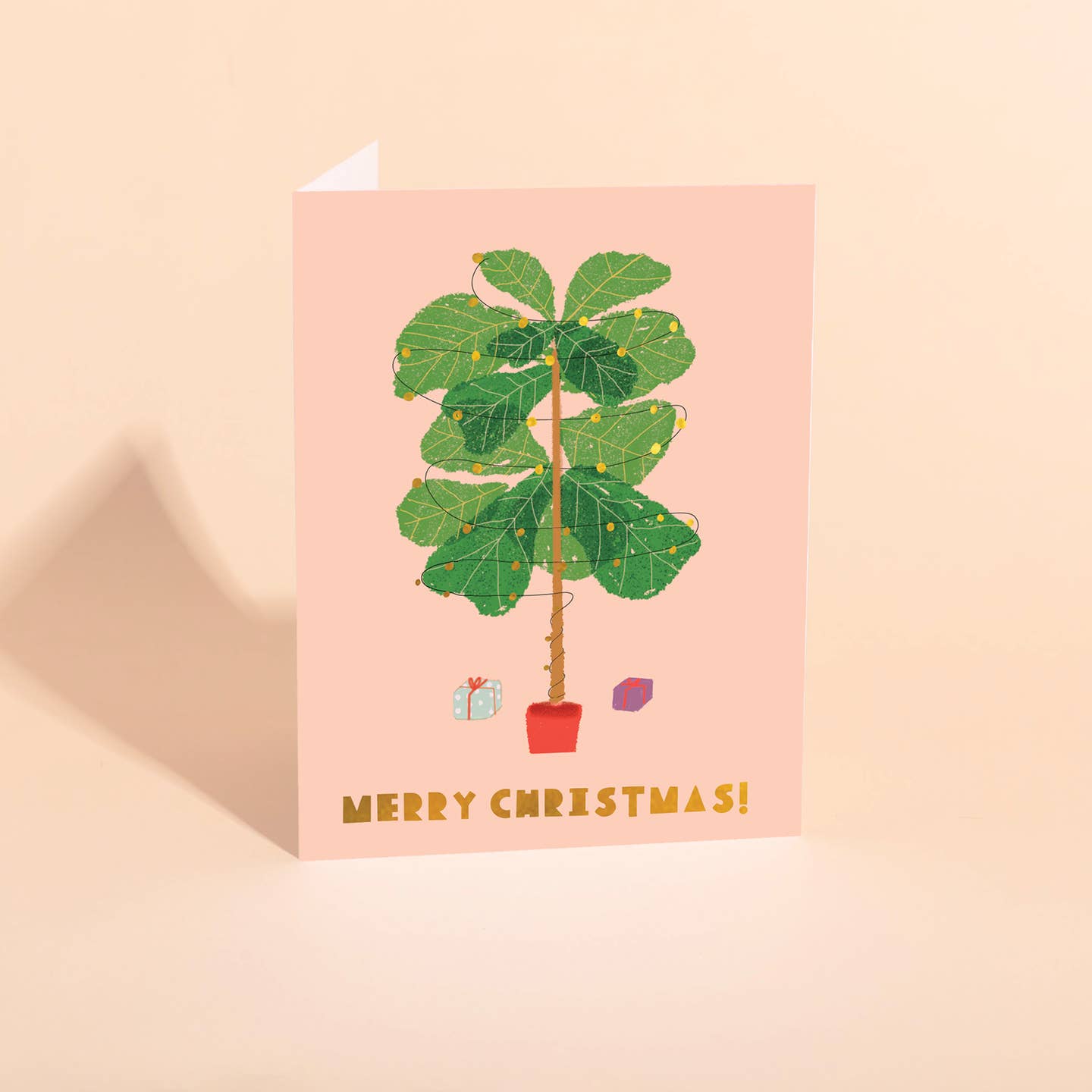 Christmas Ficus Tree Greeting Card