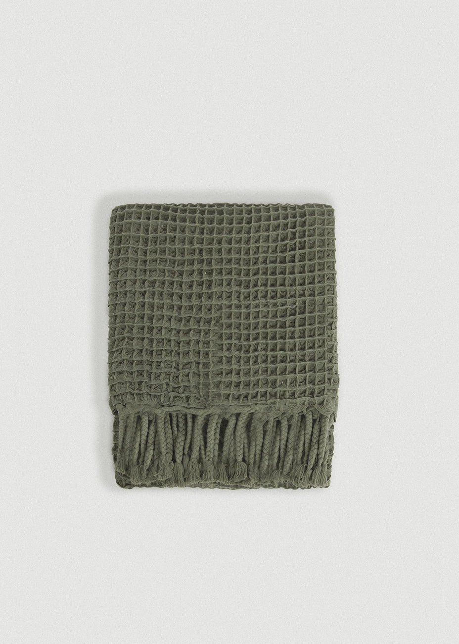 Waffle Weave Throw Blanket