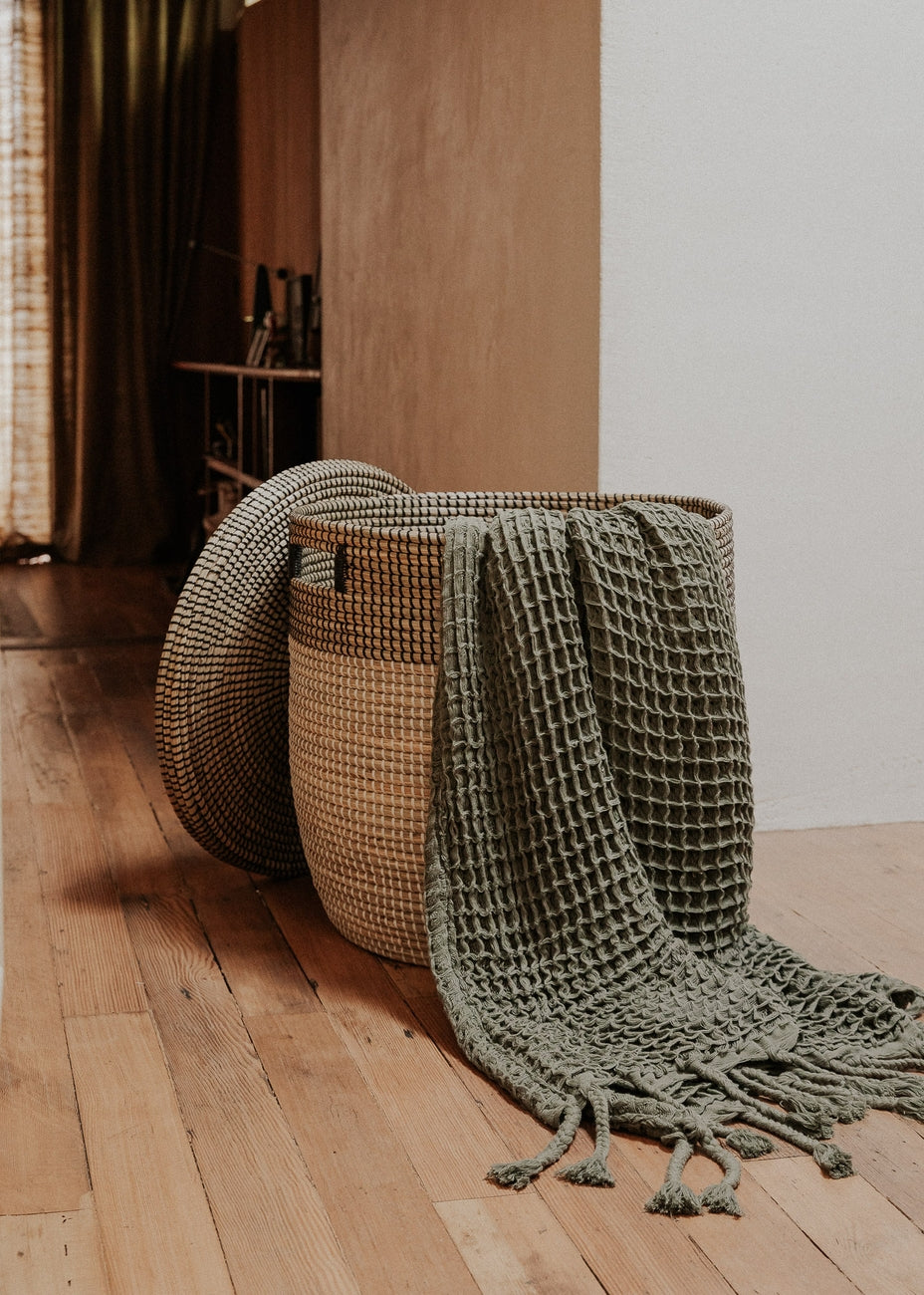 Waffle Weave Throw Blanket