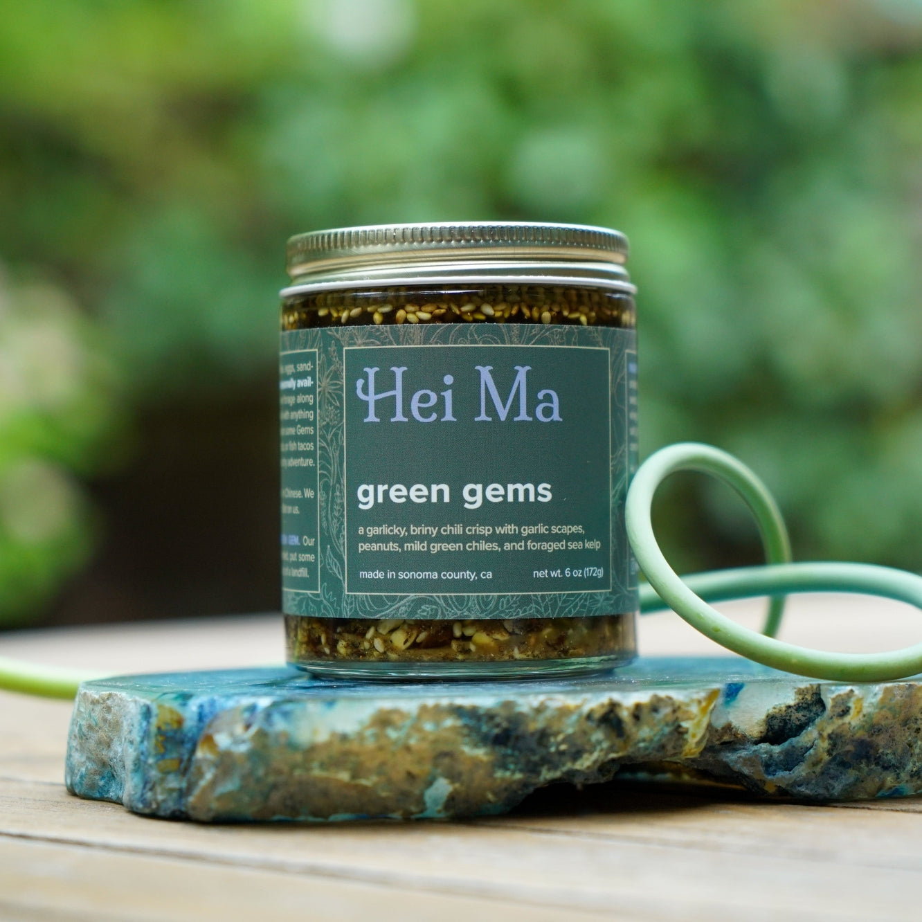 Green Gems Garlic Kombu Chili Crisp