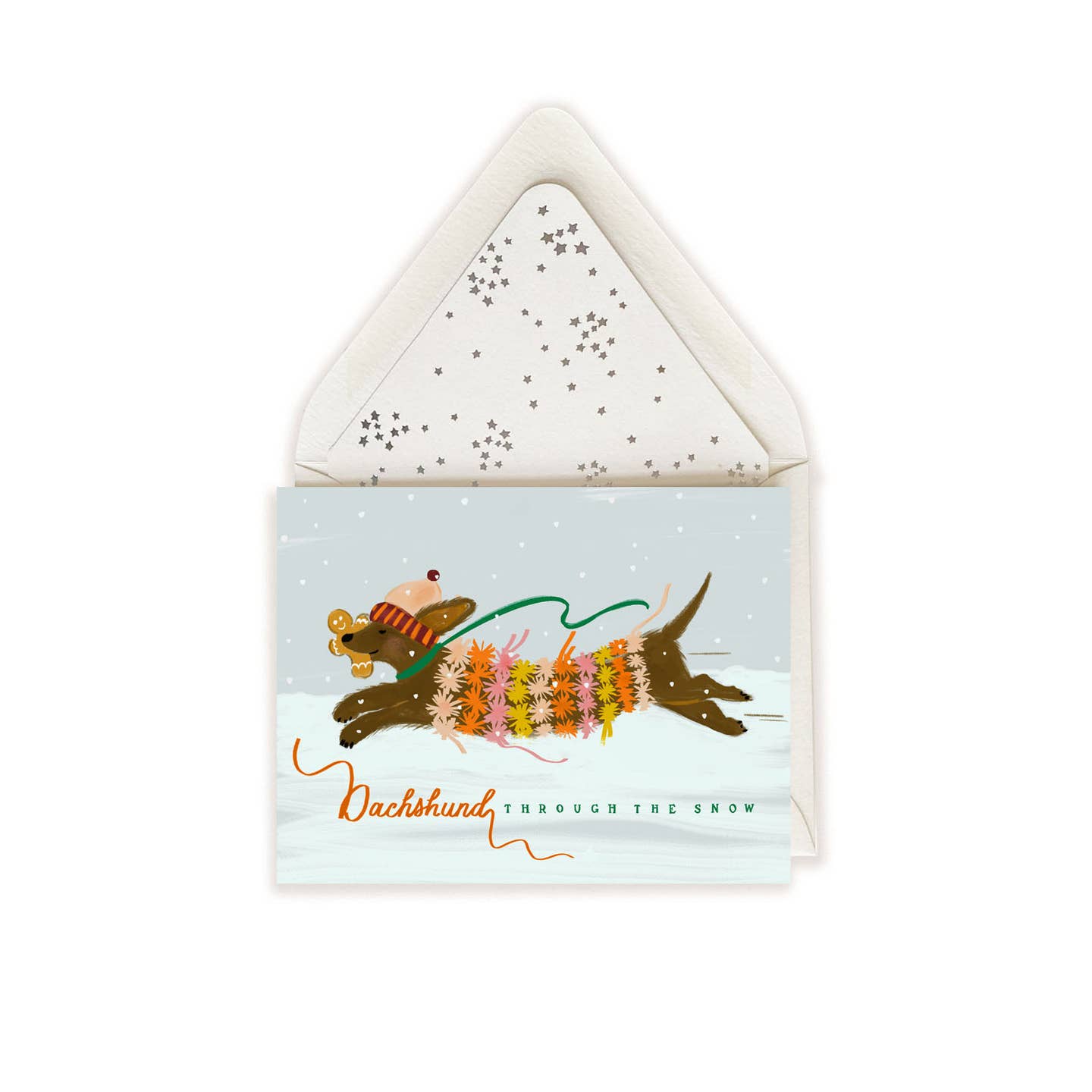 Dachshund Through the Snow Greeting Card