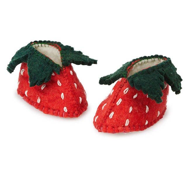 Strawberry Baby Booties