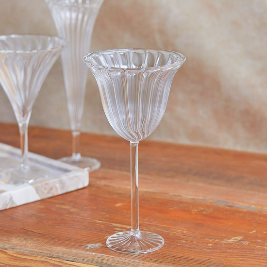 Ridged Wine Glasses
