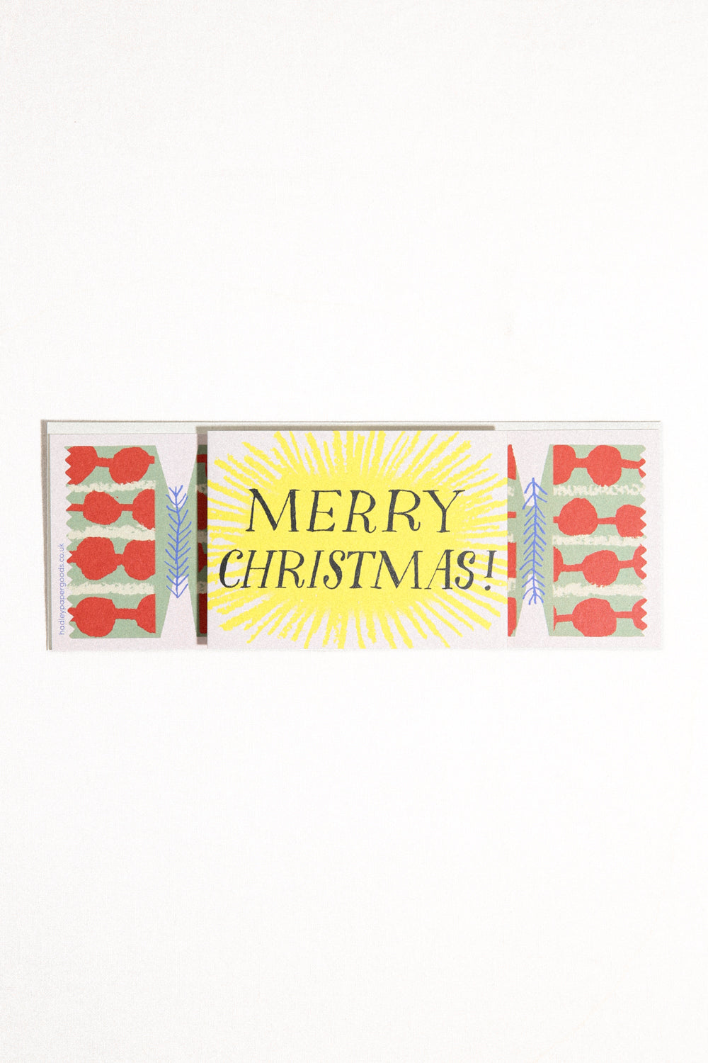 Christmas Cracker Splodge Pull Out Greeting Card