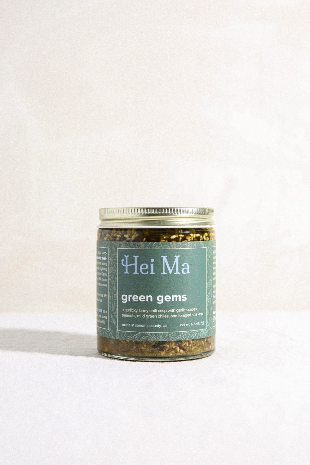 Green Gems Garlic Kombu Chili Crisp
