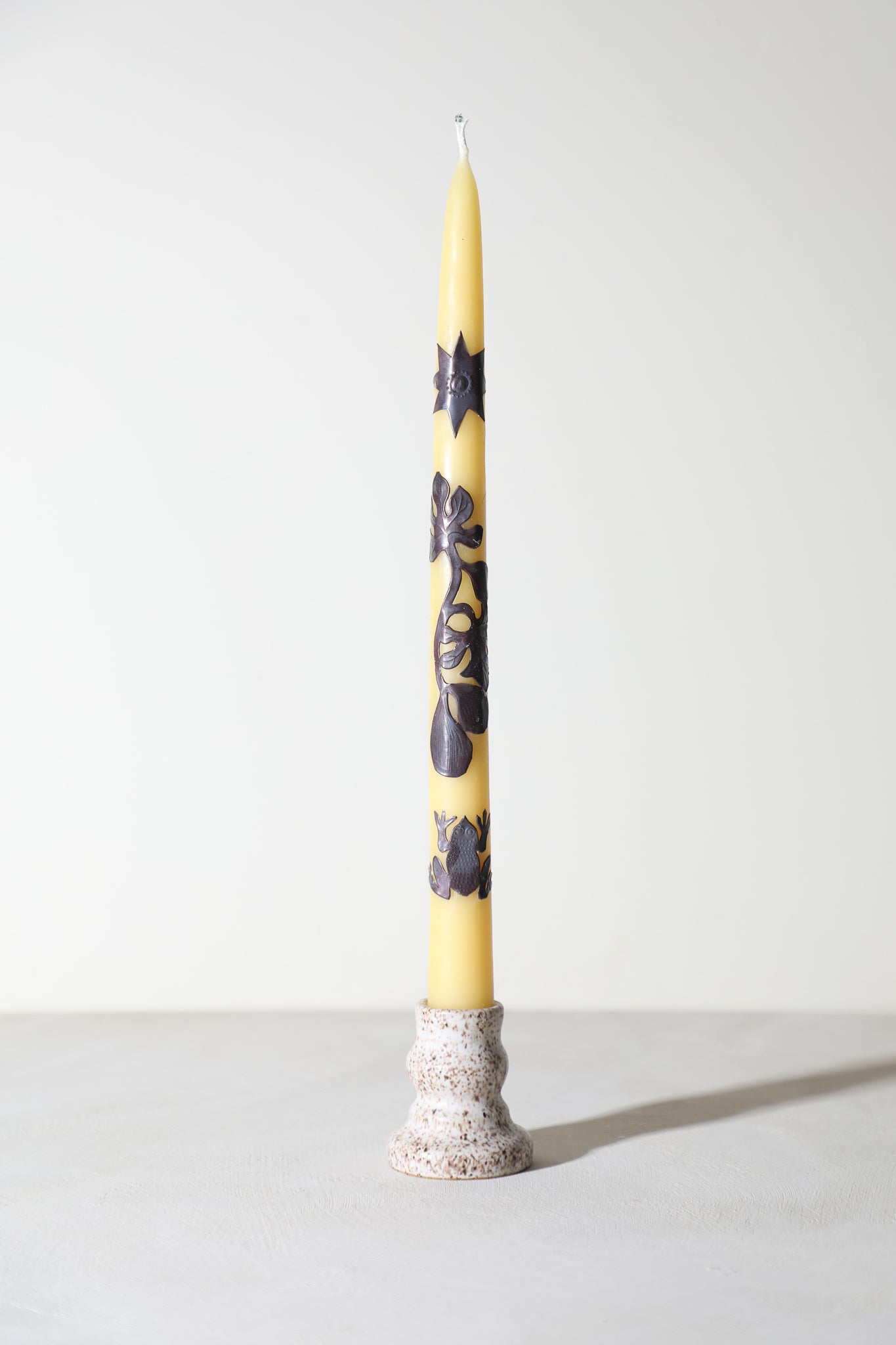 Copper Adorned Beeswax Tapers