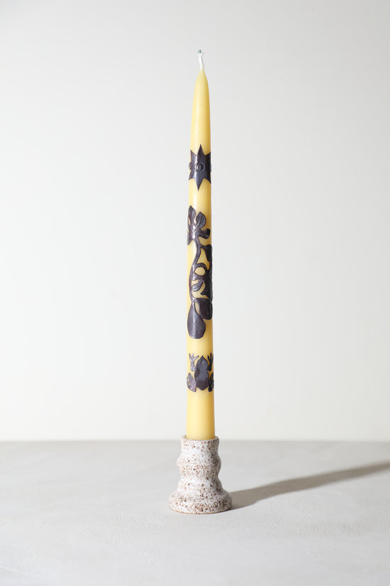 Copper Adorned Beeswax Tapers