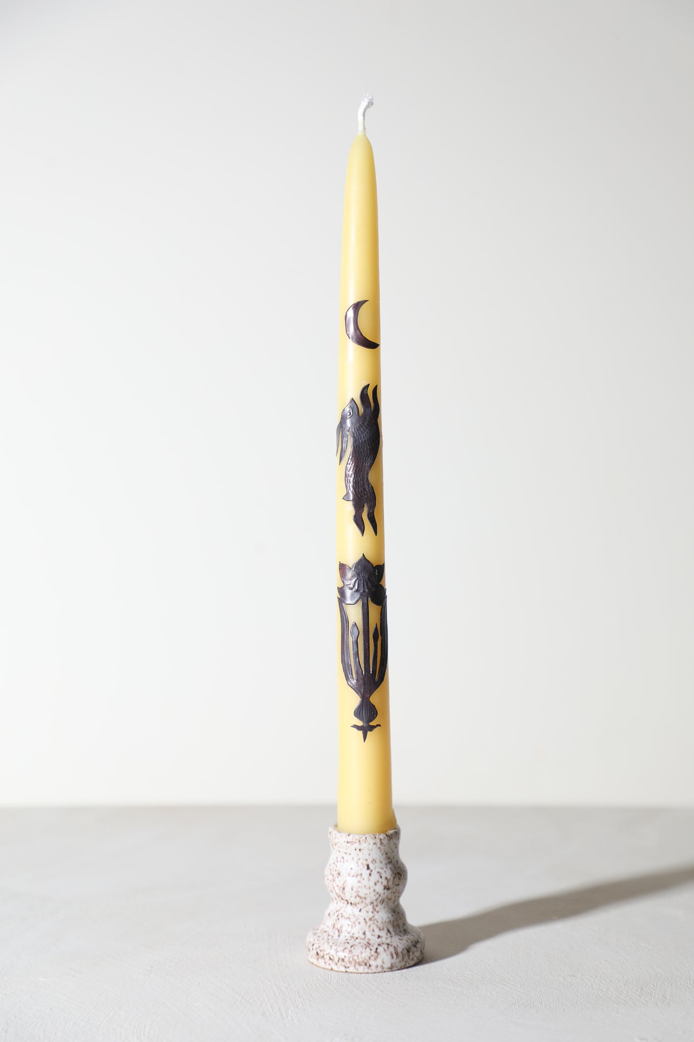Copper Adorned Beeswax Tapers