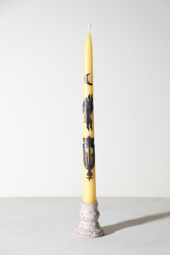 Copper Adorned Beeswax Tapers