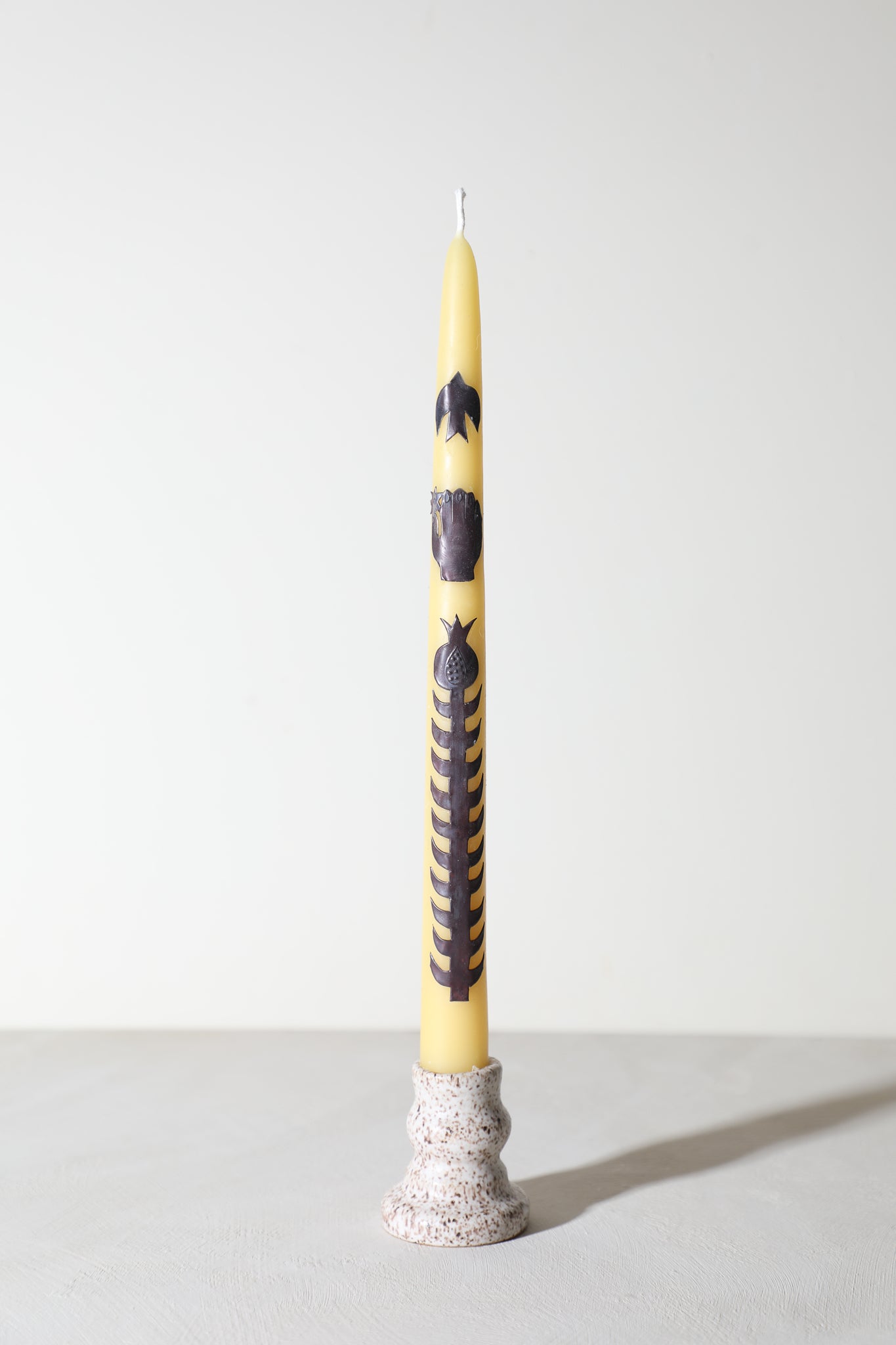 Copper Adorned Beeswax Tapers