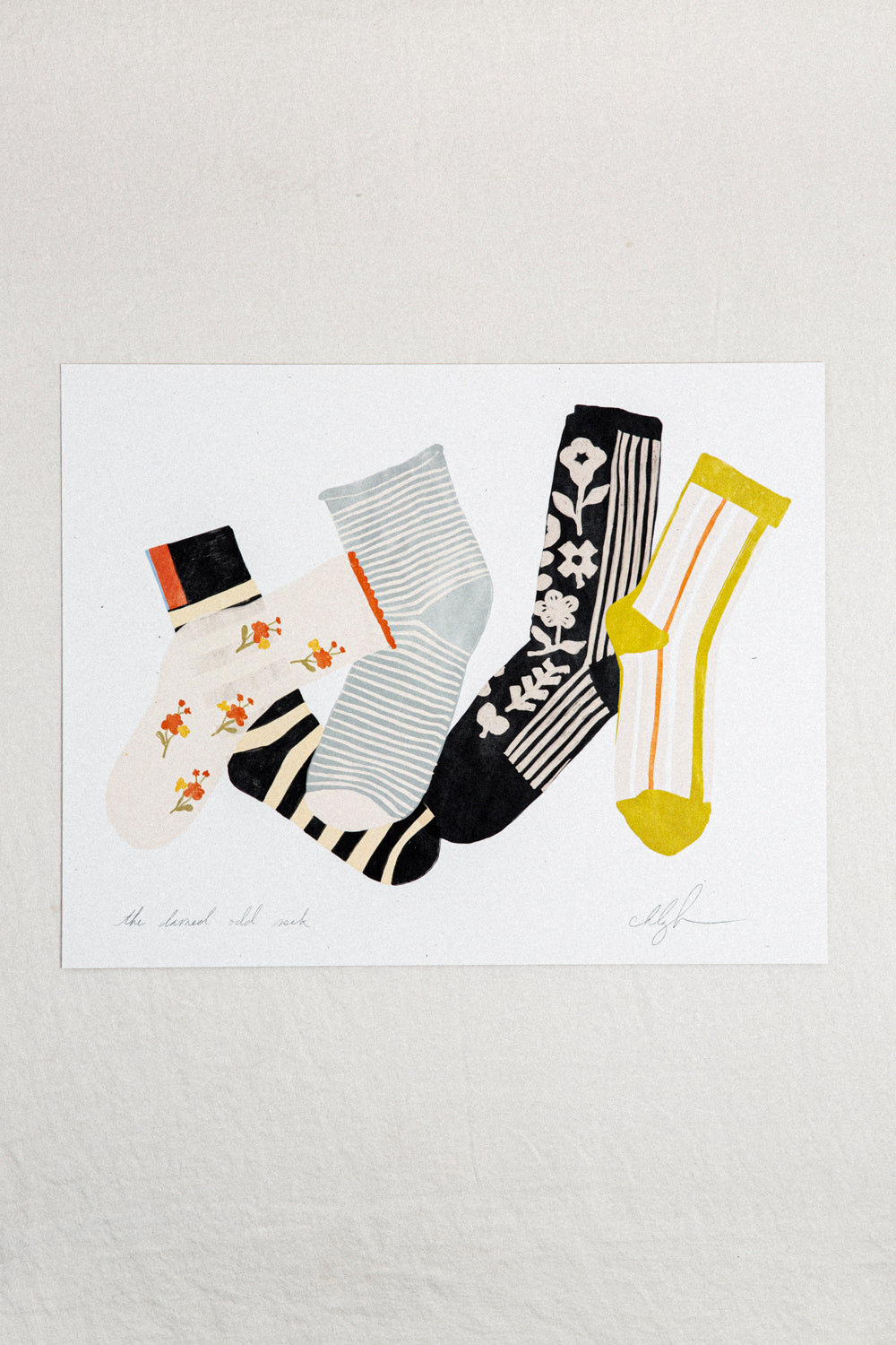 The Darned Odd Sock Print