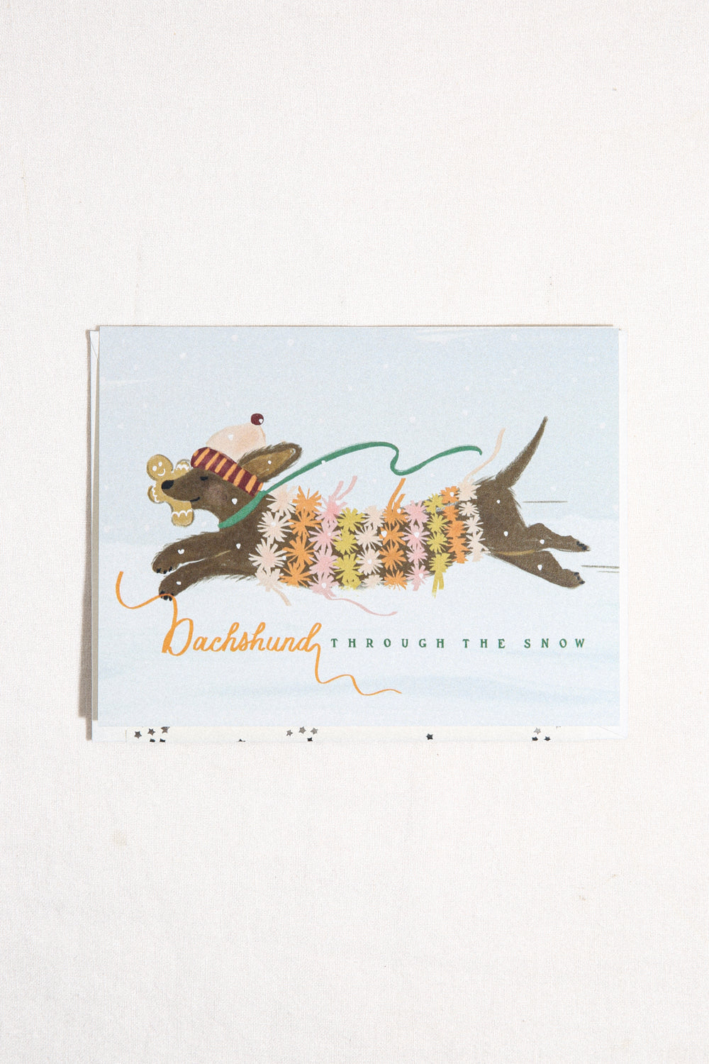 Dachshund Through the Snow Greeting Card