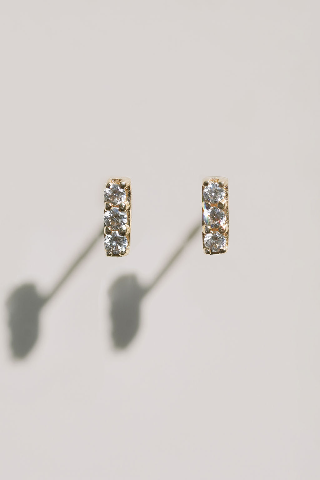 Load image into Gallery viewer, Champagne Diamond Bar Studs
