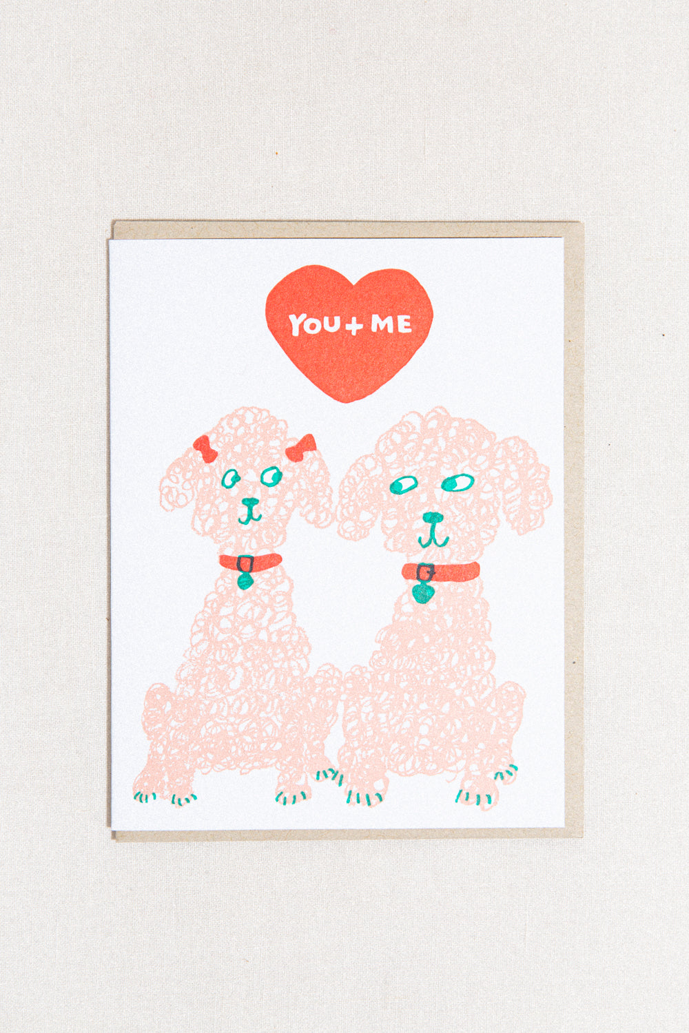 You + Me Dogs Greeting Card