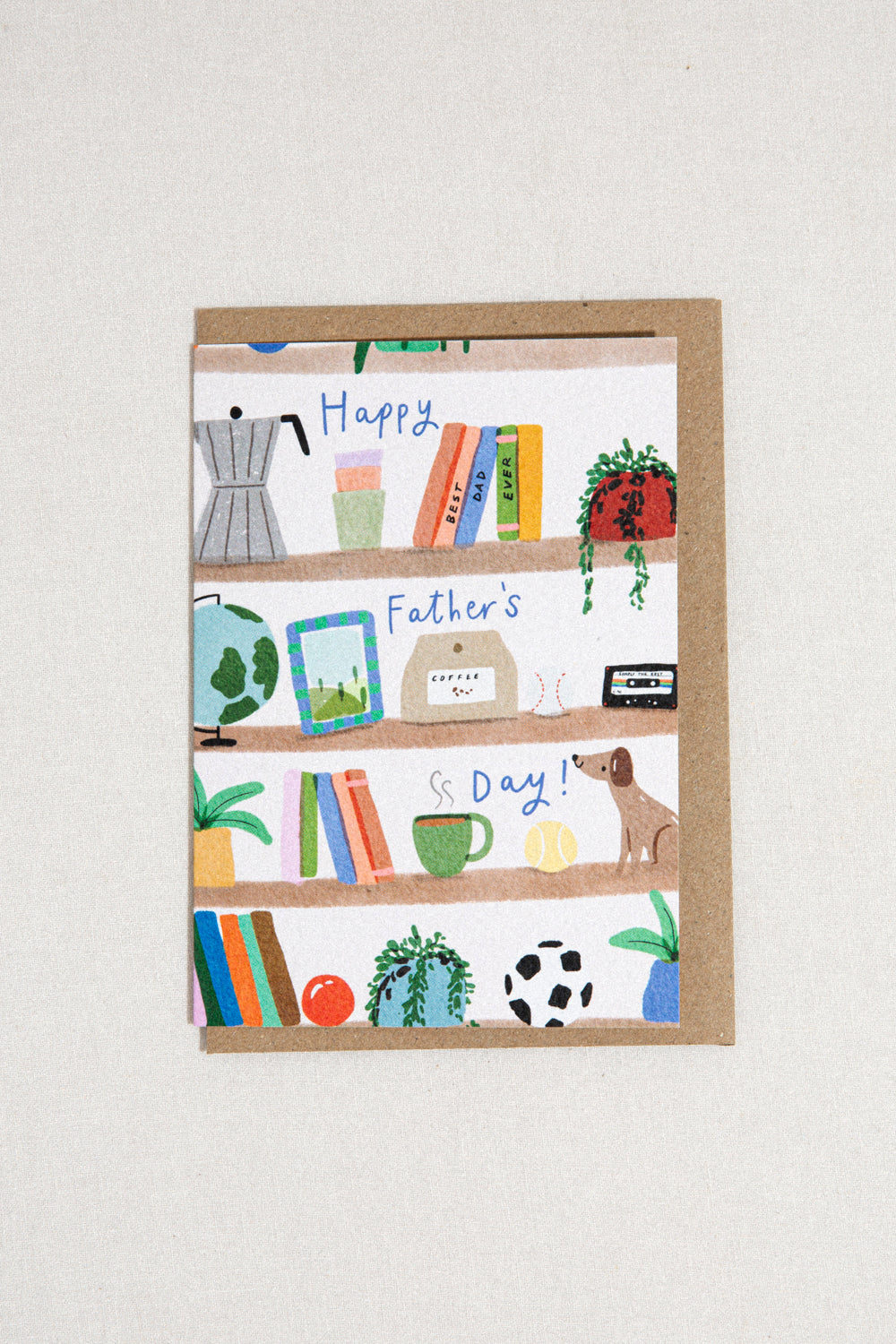 Father's Day Bookshelf Greeting Card