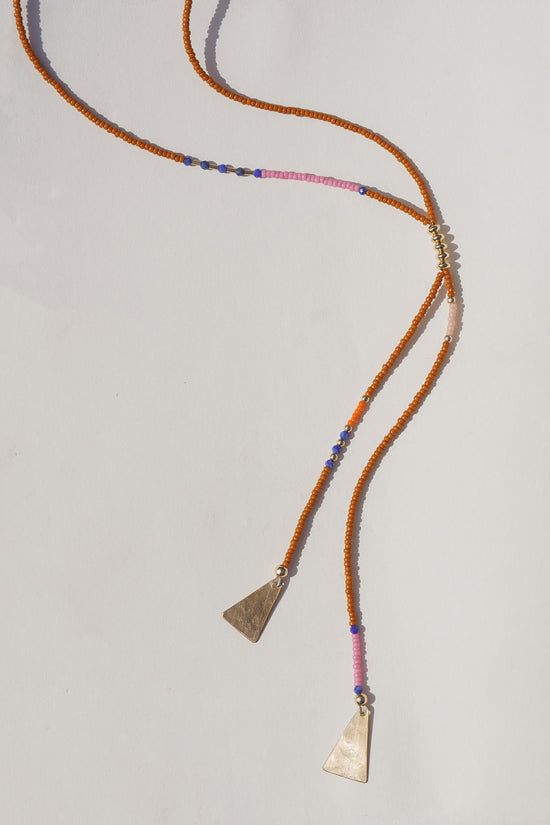 Load image into Gallery viewer, Beaded Bolo with Lapis
