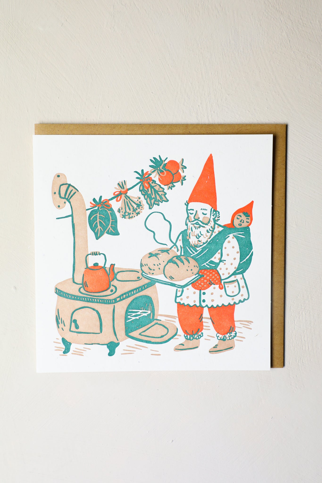 Baking Gnome Greeting Card