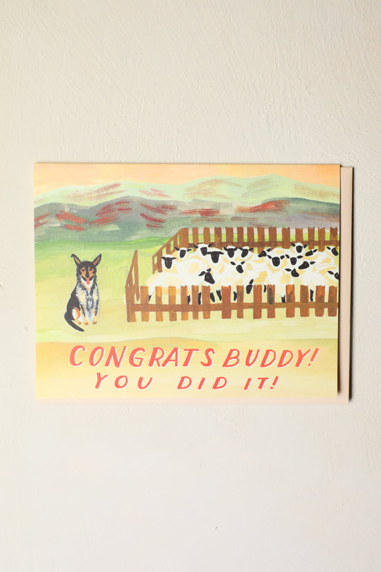 Load image into Gallery viewer, Sheepdog Congrats Greeting Card
