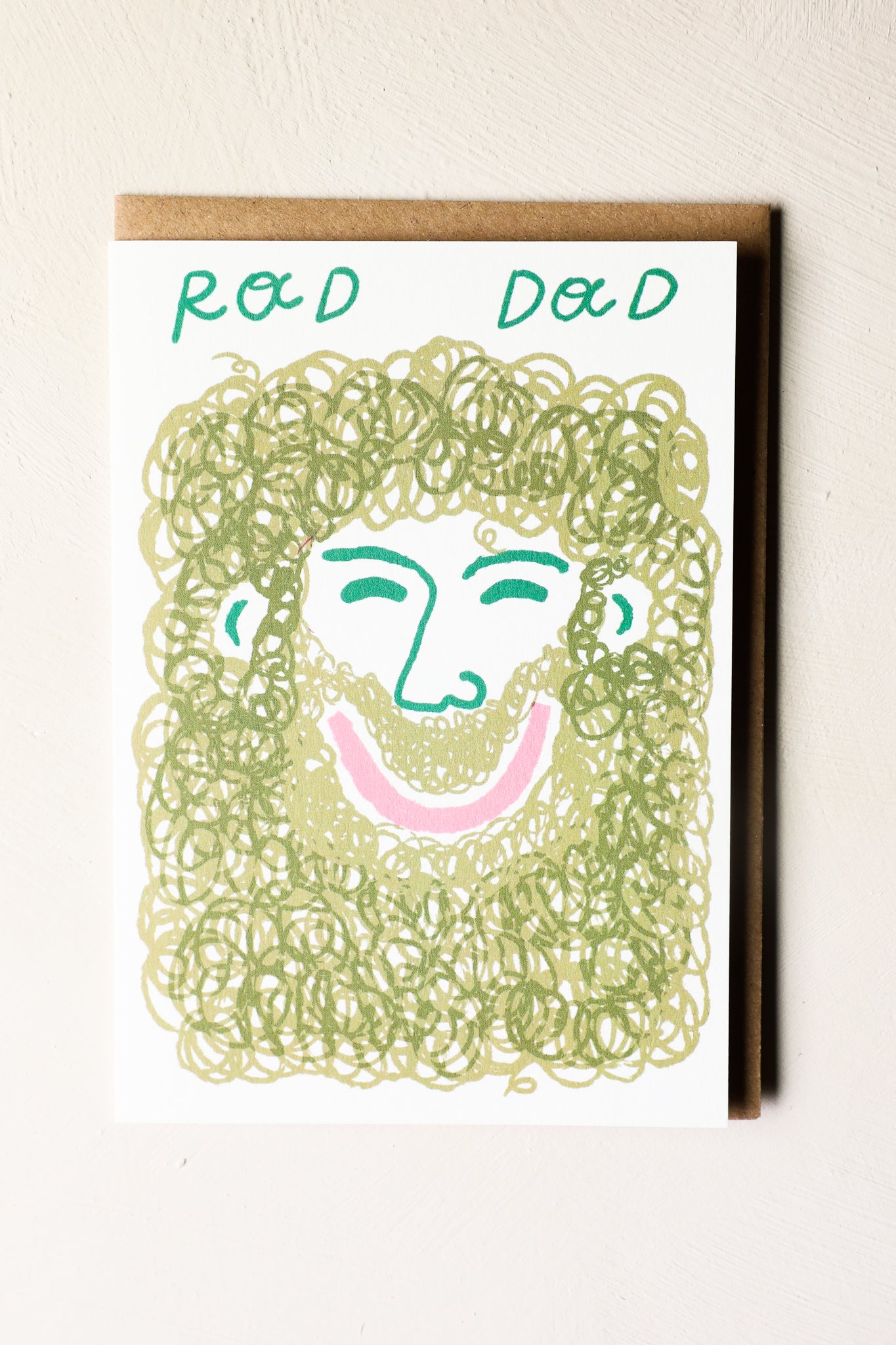 Rad Dad Beard Greeting Card