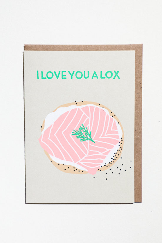 I Love You A Lox Greeting Card