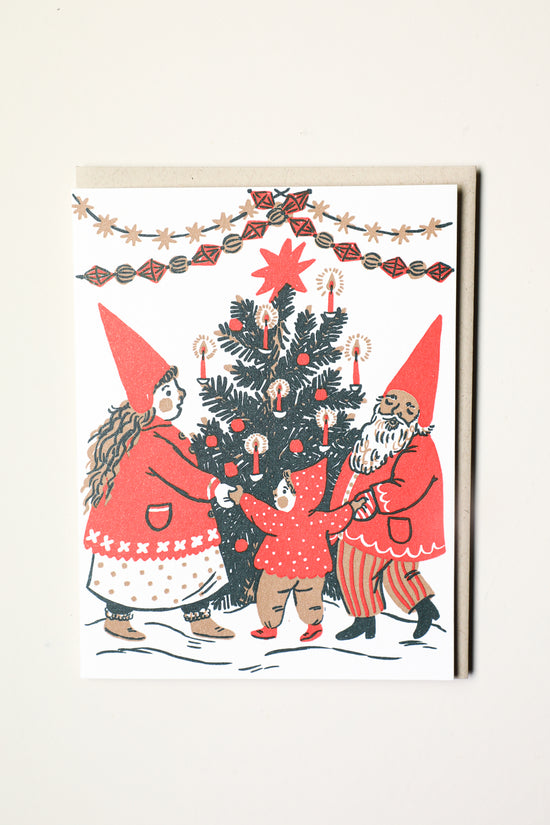 Yuletide Gnomes Greeting Card