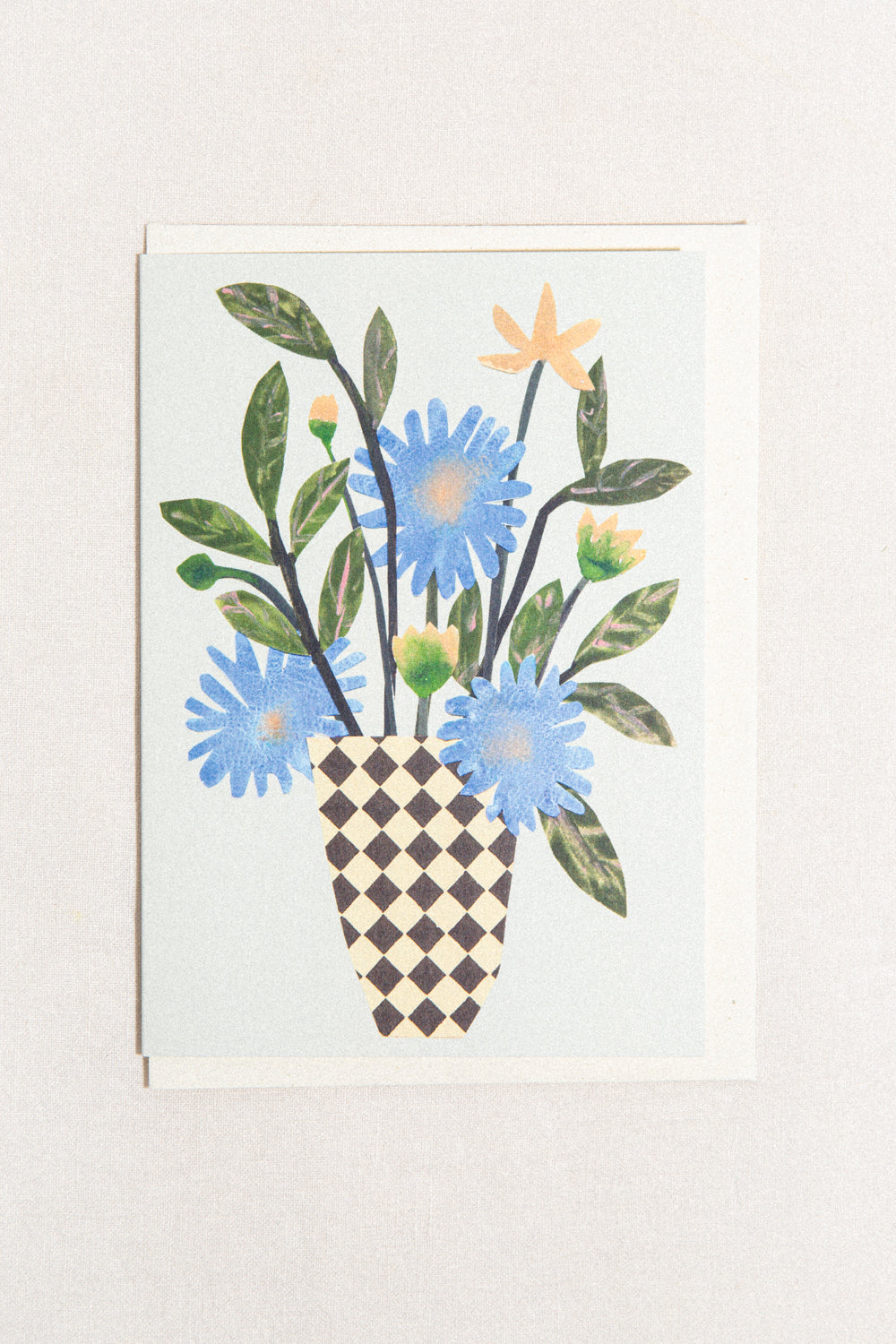 Chequer Vase Greeting Card