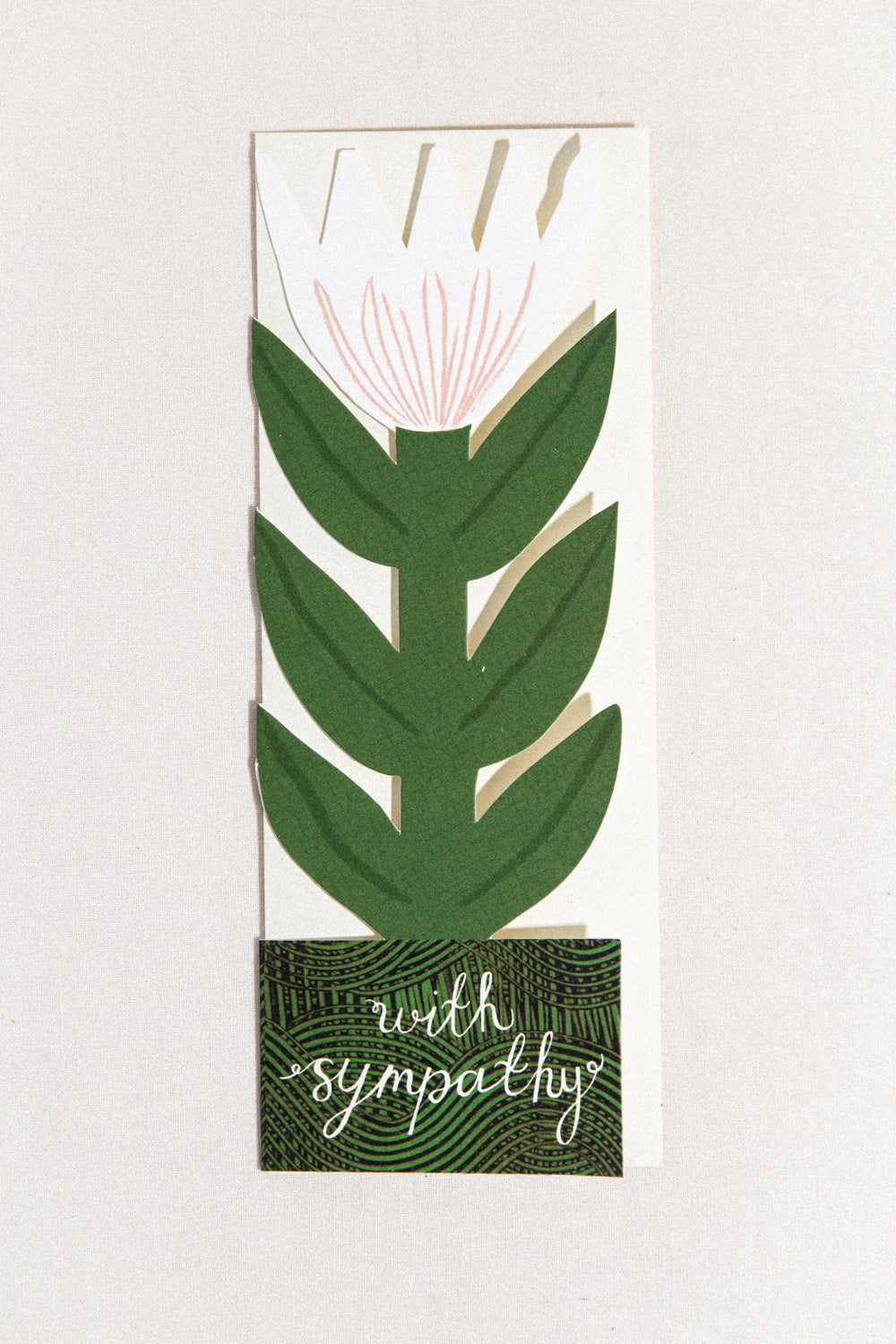 With Sympathy Flower Greeting Card