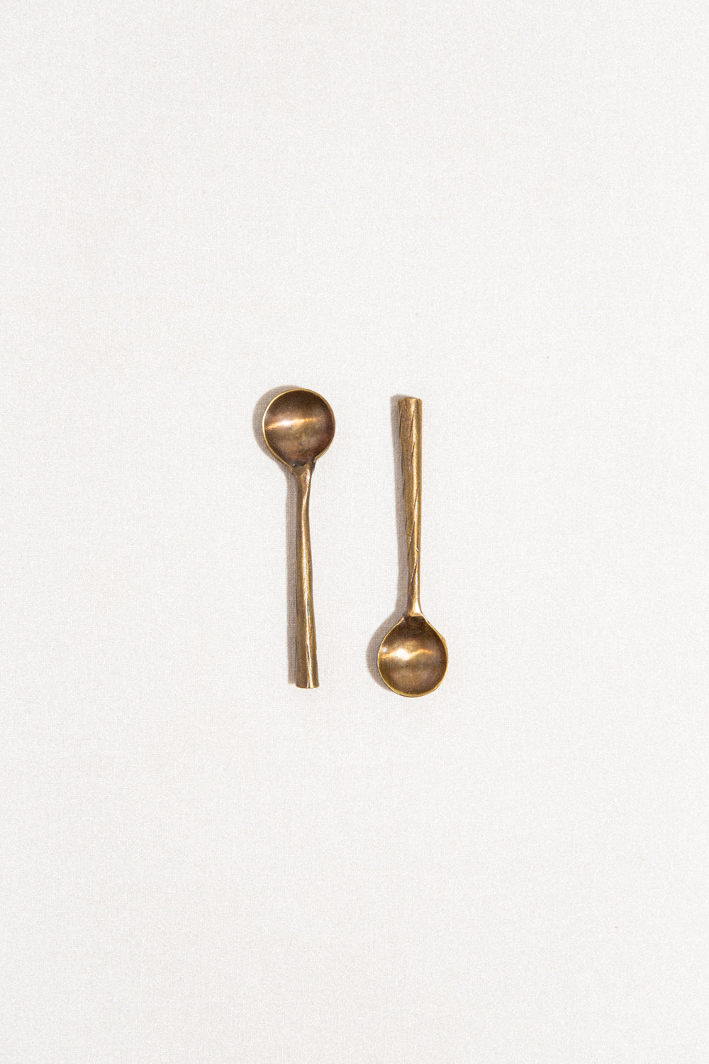 Aged Brass Salt Spoon
