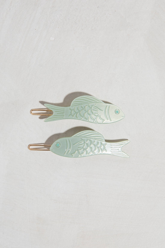 Jade Fish Barrette Pair – Earthen