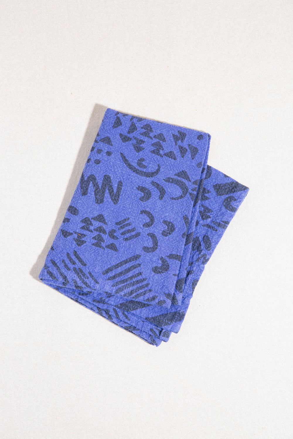 Dashes Tea Towel / Charcoal + Amparo Blue